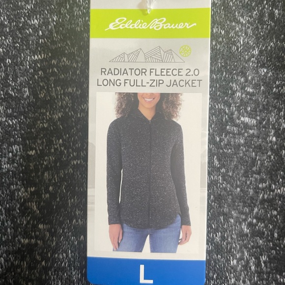 Eddie Bauer fleece zip up jacket with pockets NWT - Picture 3 of 4